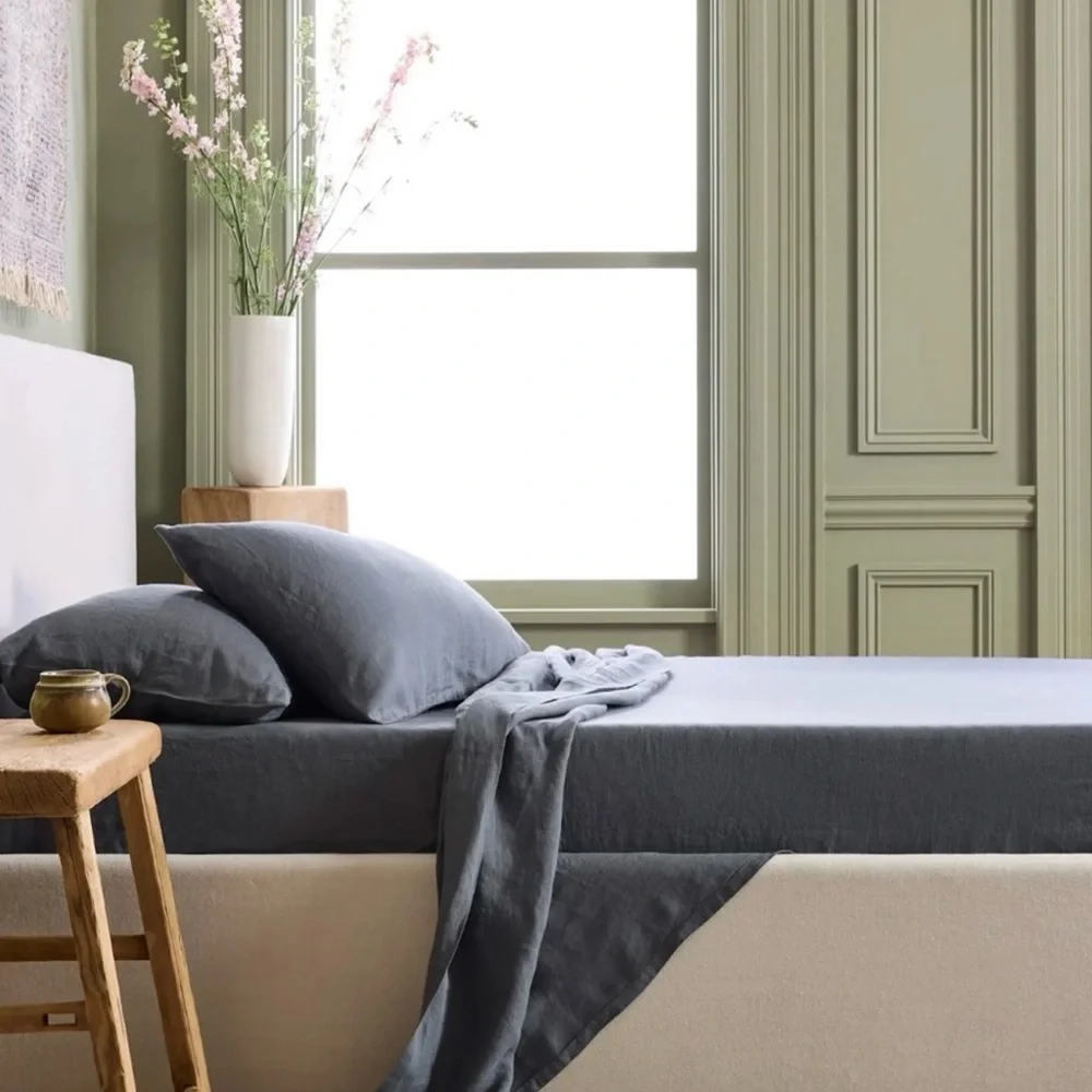 Quince 100% Linen King FLAT SHEET ONLY